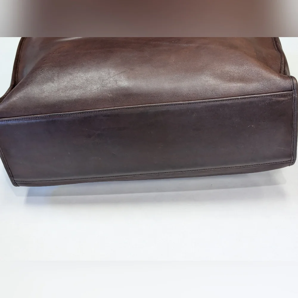 Vintage Coach Brown Leather Tote Bag - Picture 8 of 16